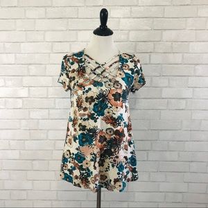 NWOT Floral Tee